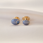 HELIA OVAL CUFFLINKS (SAPPHIRE)