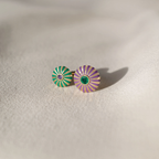 HELIA ROUND RING (EMERALD AND PURPLE SAPPHIRE)