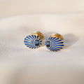HELIA OVAL CUFFLINKS (SAPPHIRE)